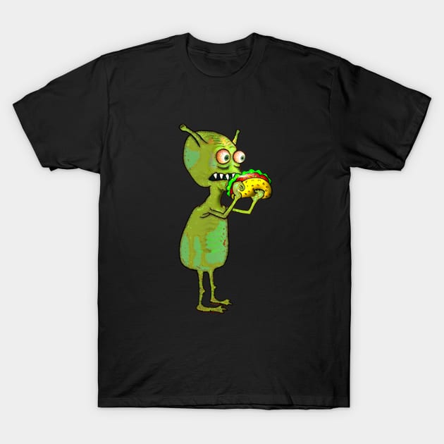 ALIEN TACO T-Shirt by Micks Prints